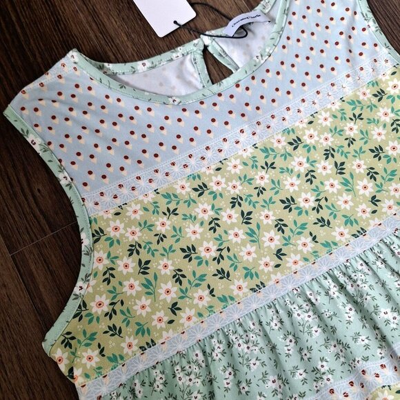 NWT Charming Charlie Flowy Maxi Dress Soft Gardening Floral Cottage Feminine - Picture 5 of 9